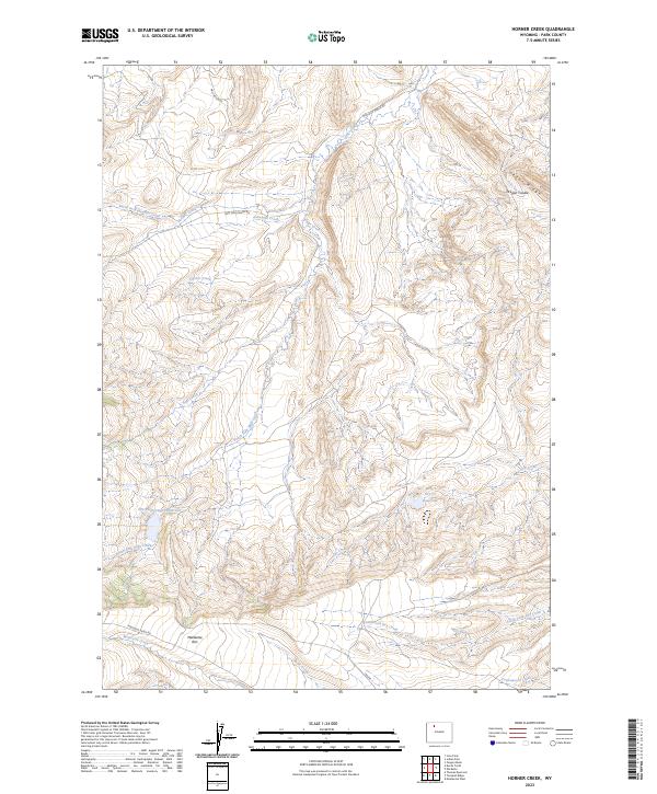 Horner Creek 2023 topographic map thumbnail