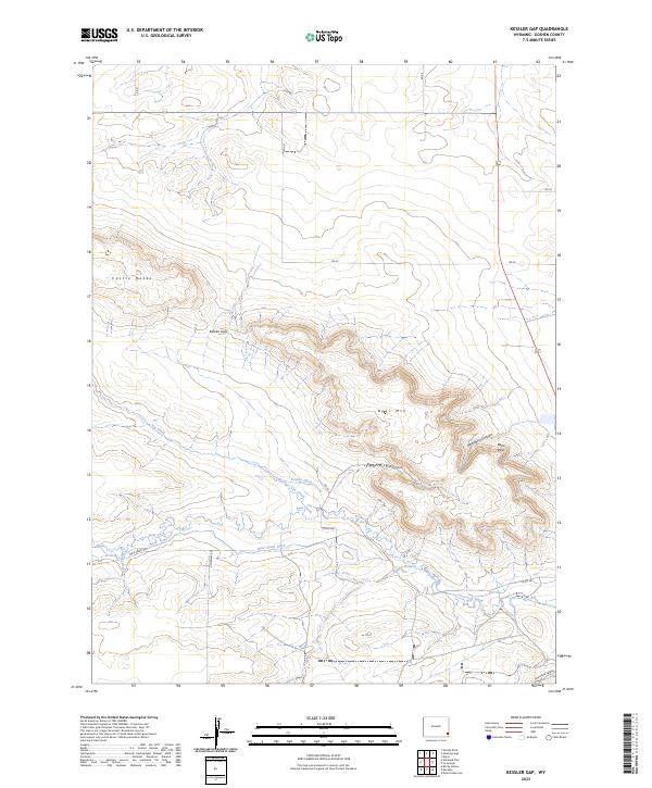 Kessler Gap 2023 topographic map thumbnail