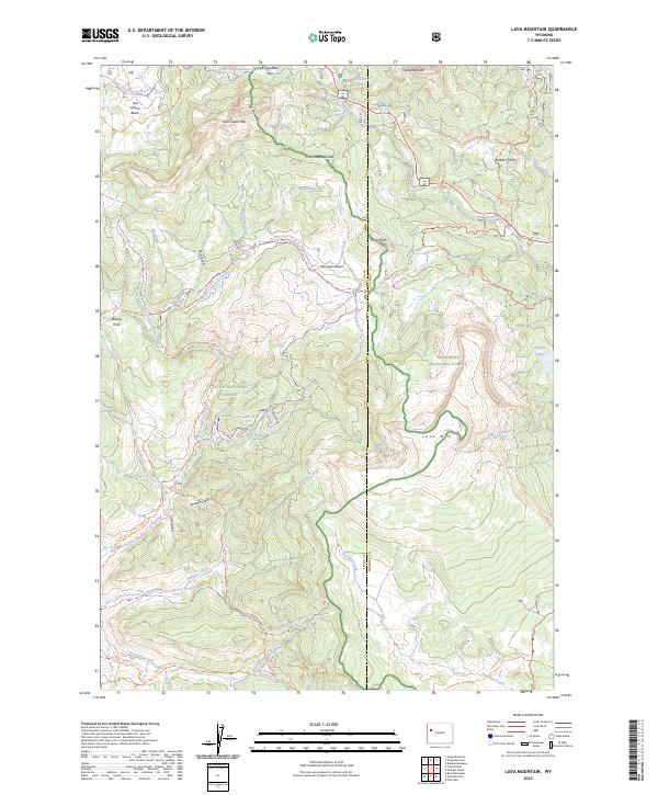 Lava Mountain topographic map thumbnail
