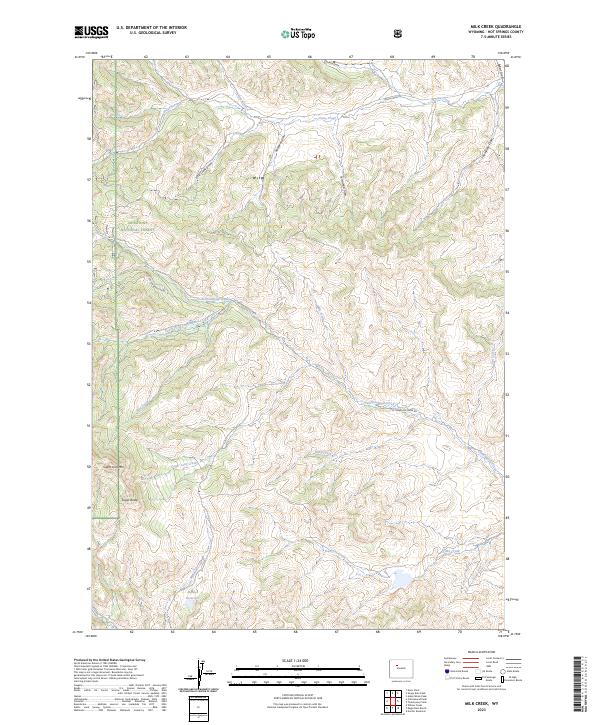 Milk Creek topographic map thumbnail