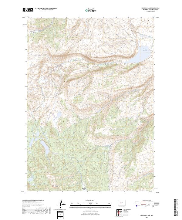 Moccasin Lake topographic map thumbnail
