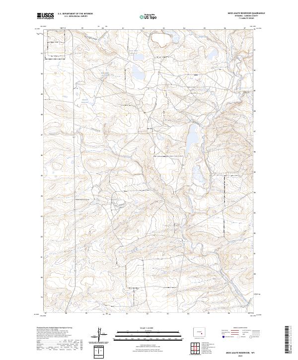 Moss Agate Reservoir 2023 topographic map thumbnail