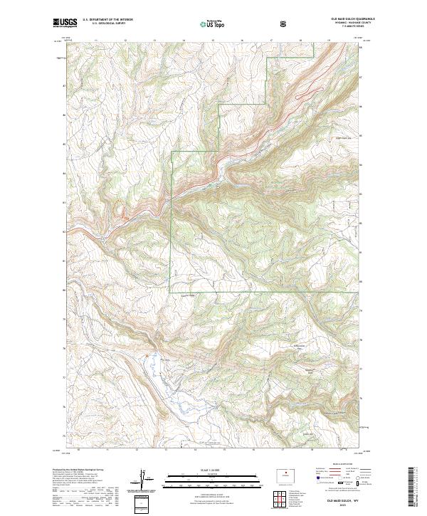 Old Maid Gulch 2023 topographic map thumbnail