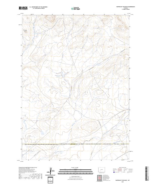 Parting of the Ways topographic map thumbnail