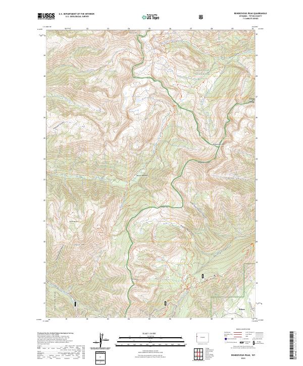 Rendezvous Peak topographic map thumbnail
