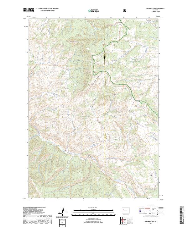 Sheridan Pass topographic map thumbnail