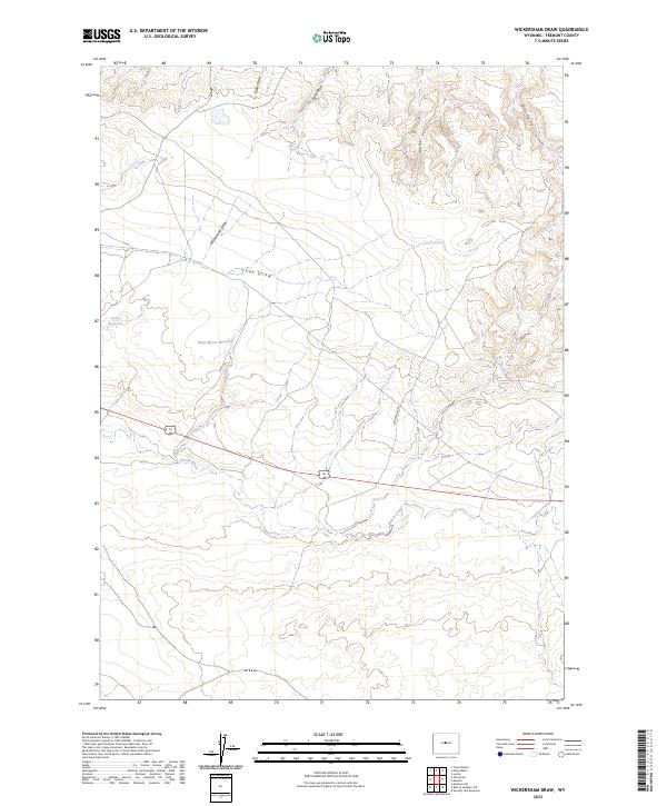 Wickersham Draw topographic map thumbnail