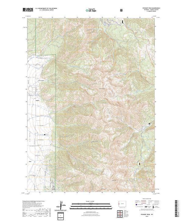 Stewart Peak topographic map thumbnail