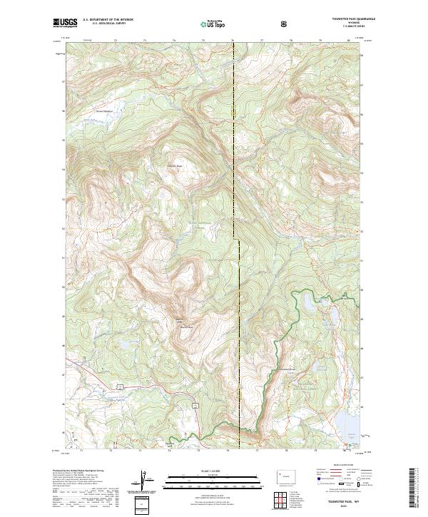 Togwotee Pass topographic map thumbnail