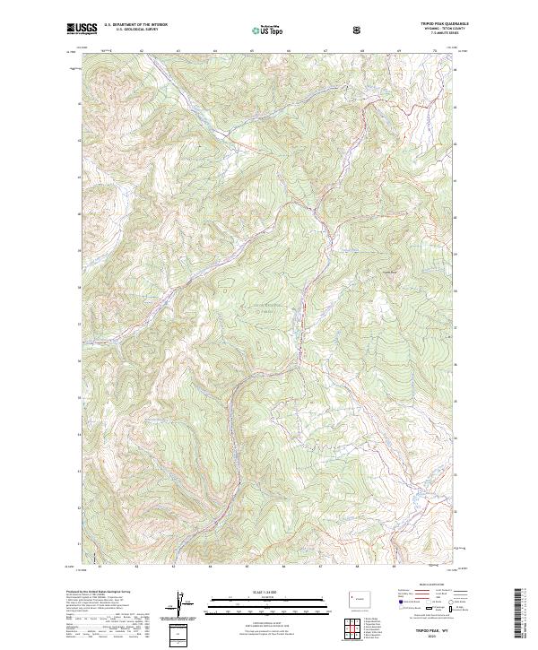 Tripod Peak topographic map thumbnail