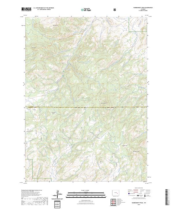 Warbonnett Peak topographic map thumbnail