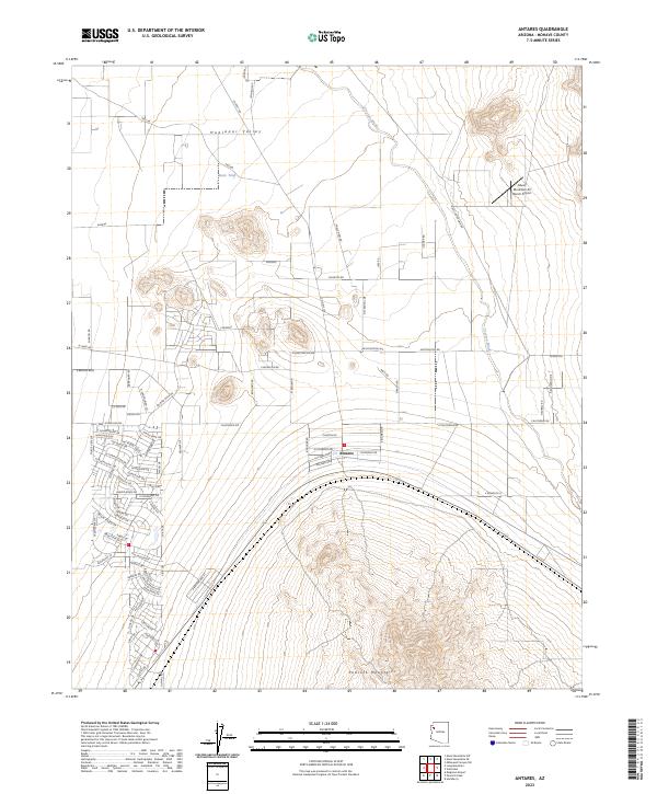 Antares topographic map thumbnail