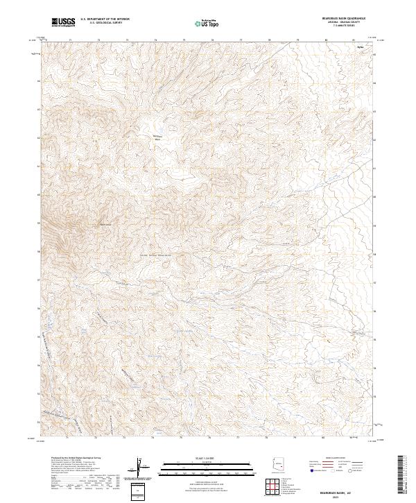 Beargrass Basin topographic map thumbnail