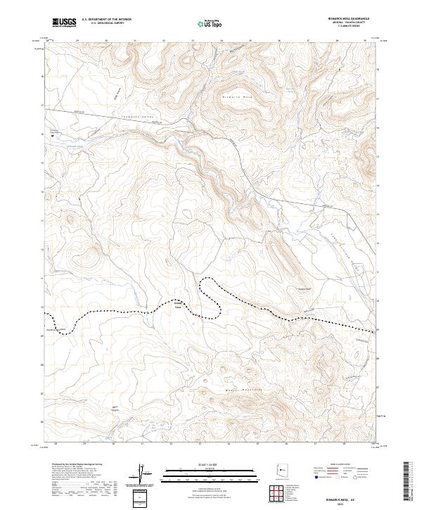 Bismarck Mesa topographic map thumbnail