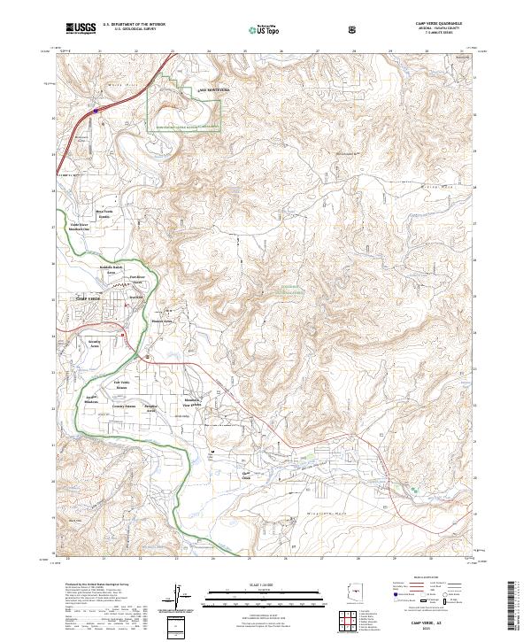 Camp Verde topographic map thumbnail