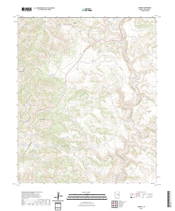 Carrizo topographic map thumbnail