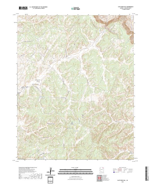Cliff Rose Hill topographic map thumbnail