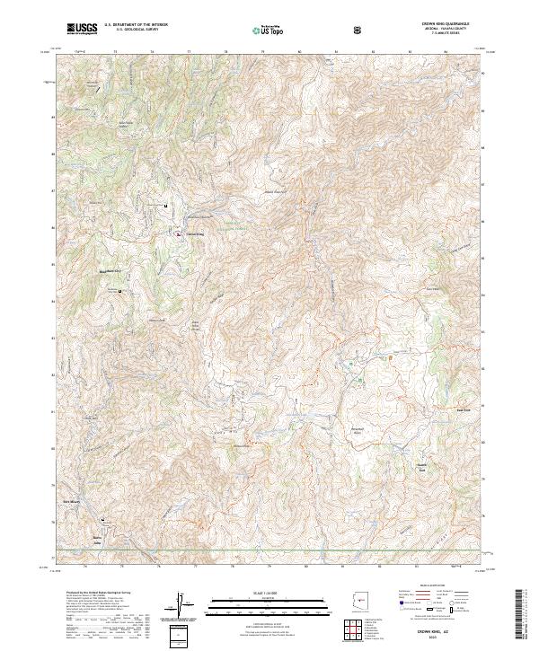 Crown King 2023 topographic map thumbnail