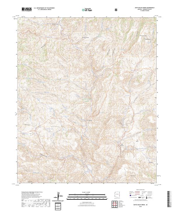 Dutch Blue Creek topographic map thumbnail