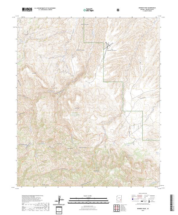 Kennedy Peak 2023 topographic map thumbnail