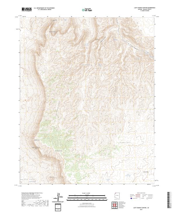 Last Chance Canyon topographic map thumbnail