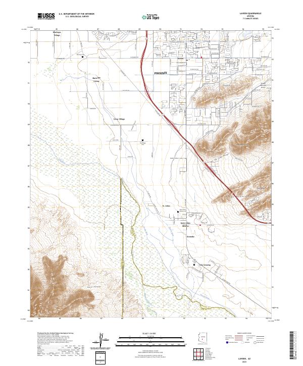 Laveen topographic map thumbnail