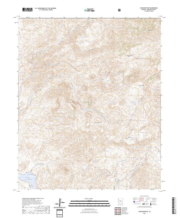 Lion Mountain topographic map thumbnail
