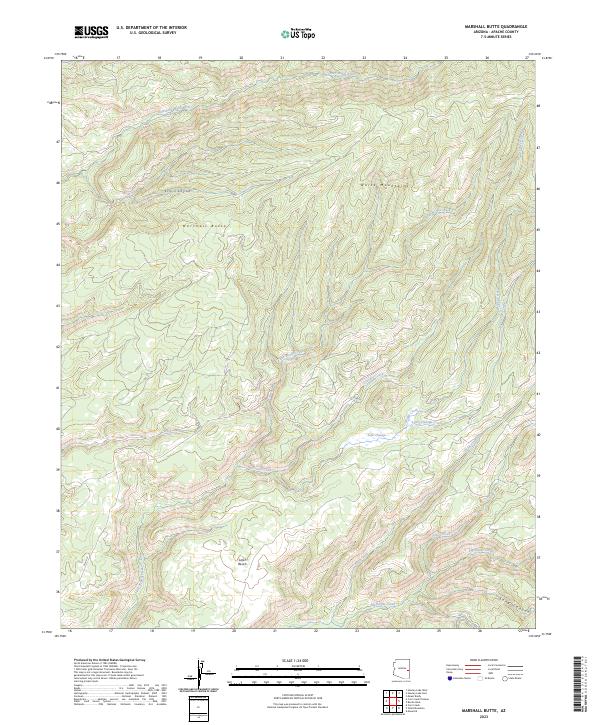 Marshall Butte topographic map thumbnail