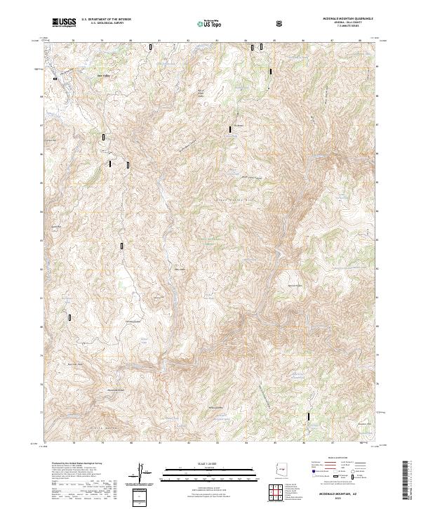 McDonald Mountain topographic map thumbnail