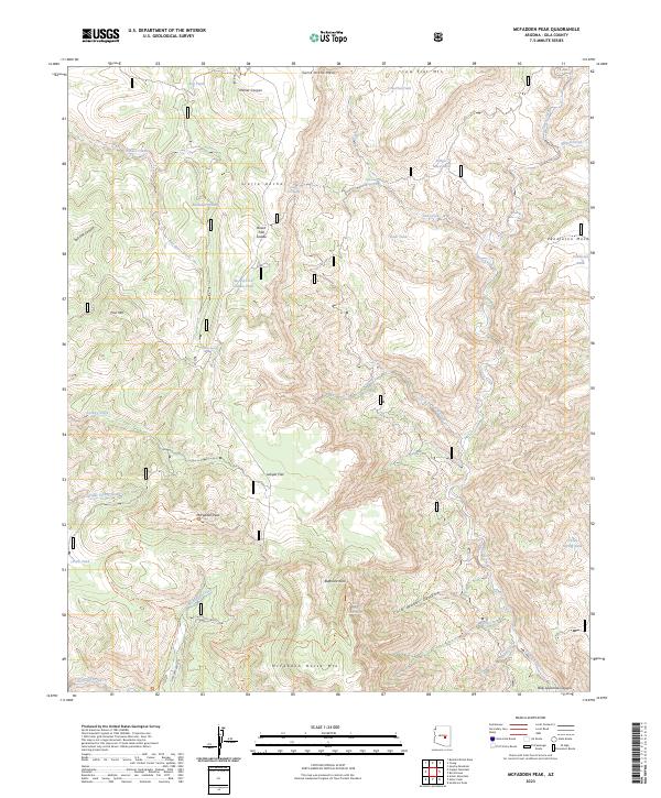 McFadden Peak topographic map thumbnail