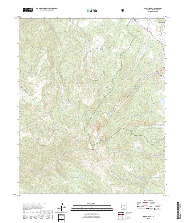 Mount Baldy topographic map thumbnail