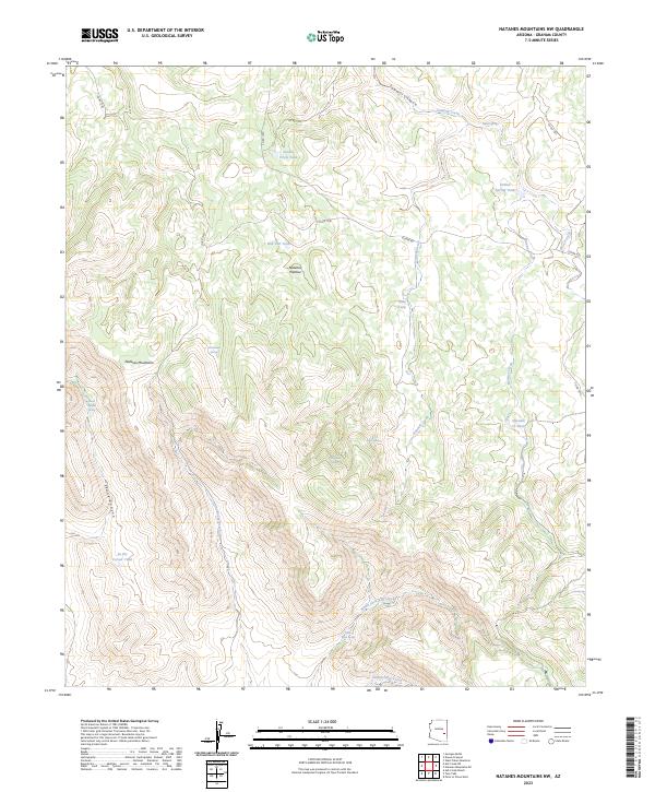 Natanes Mountains NW topographic map thumbnail