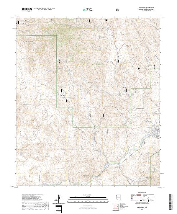Patagonia topographic map thumbnail