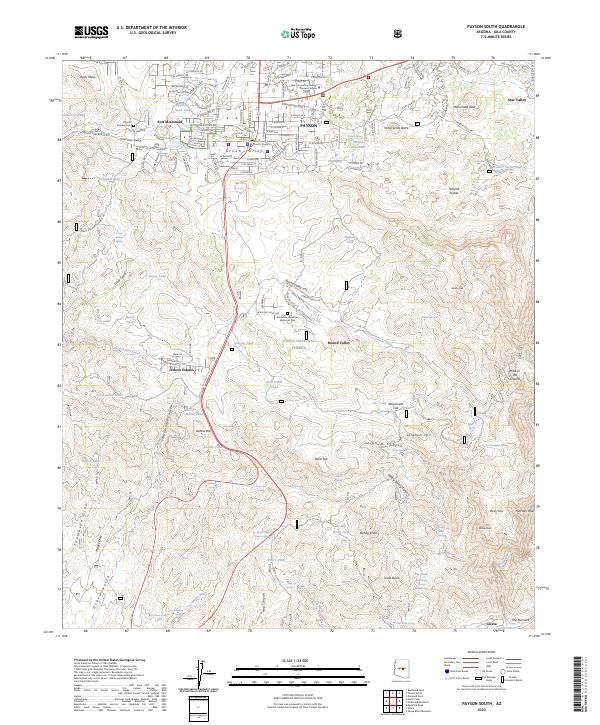 Payson South topographic map thumbnail