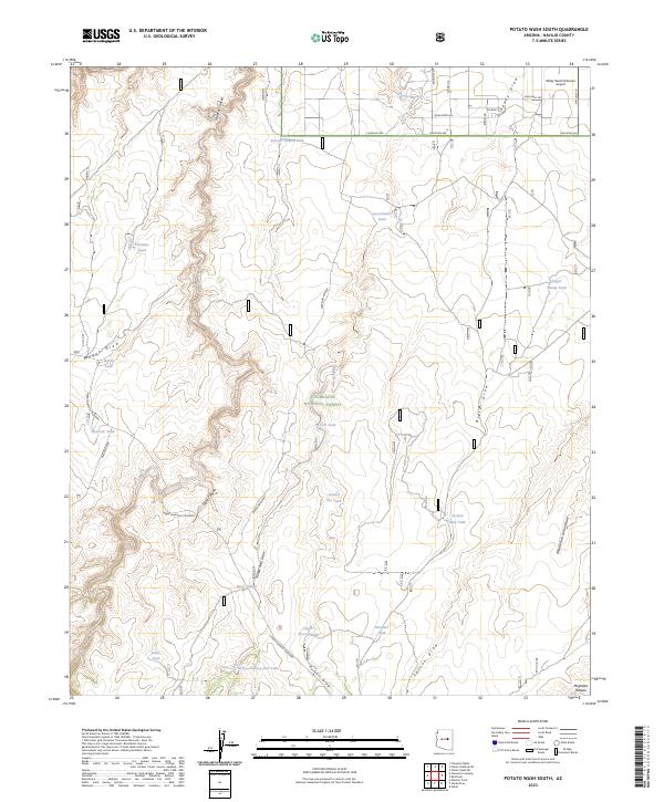 Potato Wash South topographic map thumbnail
