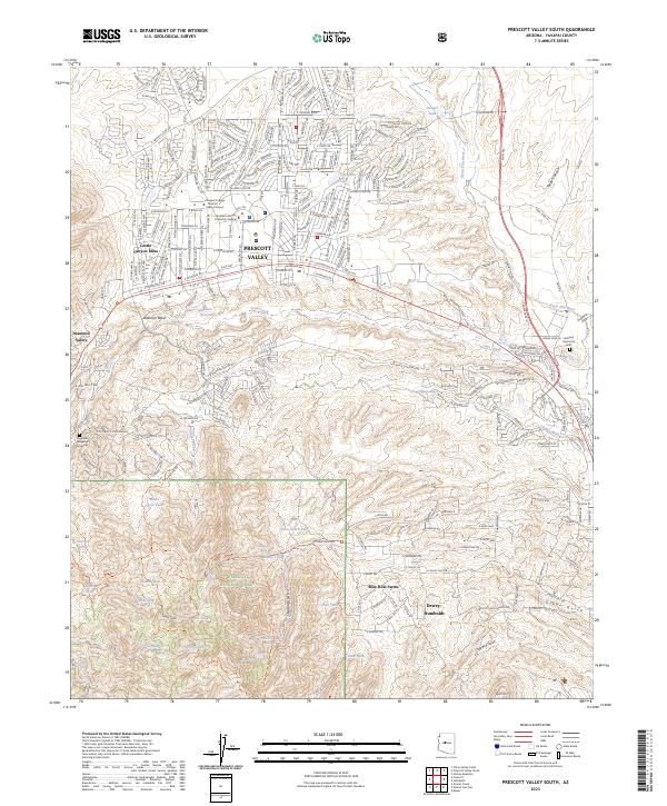 Prescott Valley South topographic map thumbnail