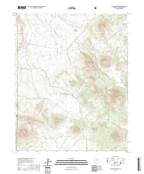 Cedar Mountain topographic map thumbnail