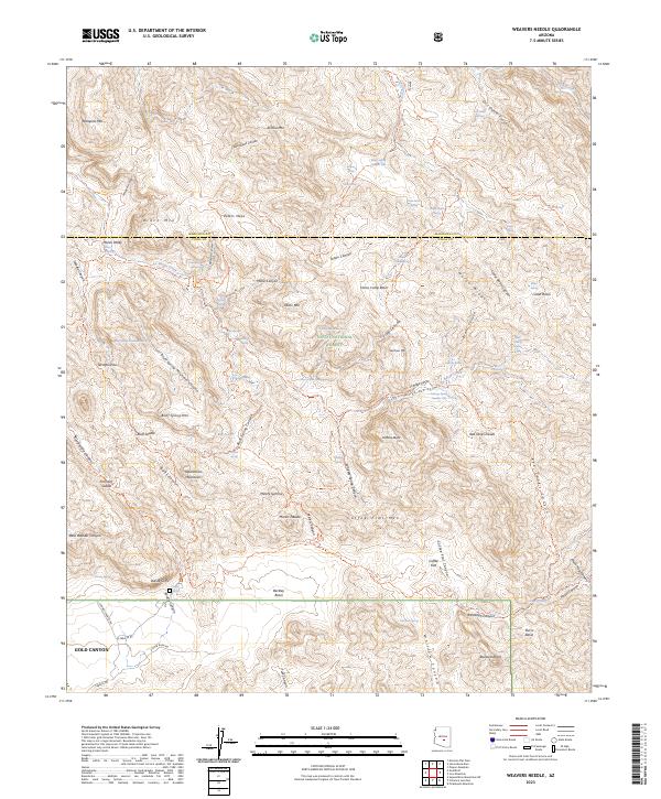 Weavers Needle 2023 topographic map thumbnail