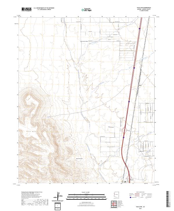 Yucca NW topographic map thumbnail