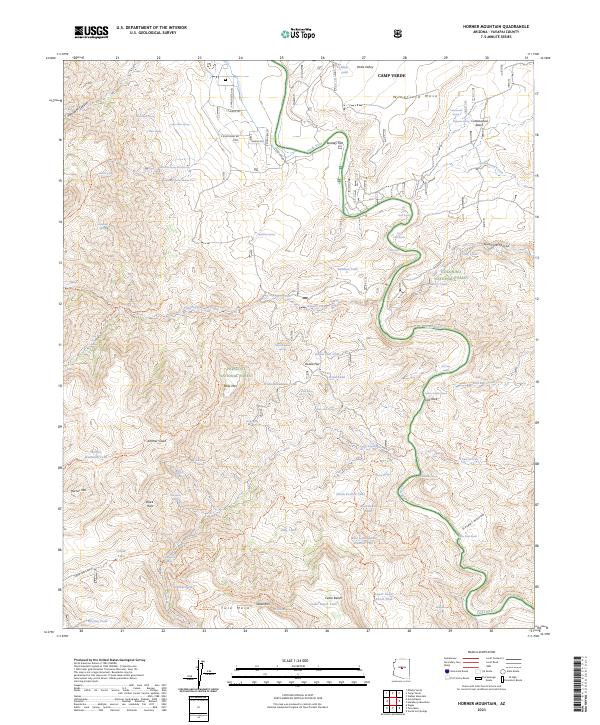 Horner Mountain topographic map thumbnail