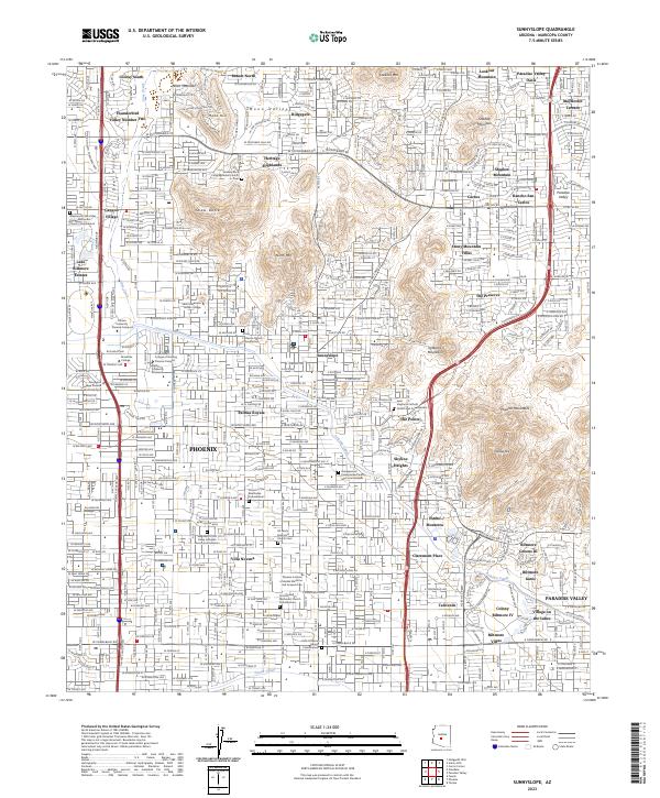 Sunnyslope topographic map thumbnail