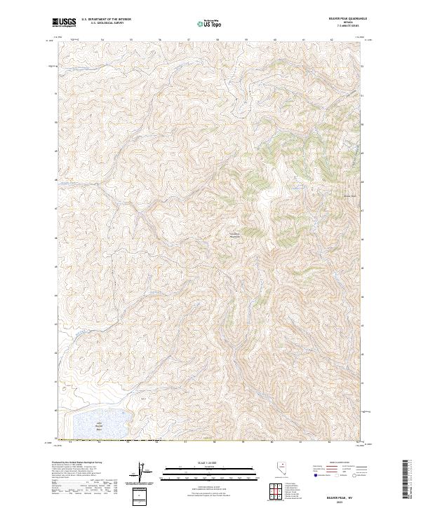 Beaver Peak topographic map thumbnail