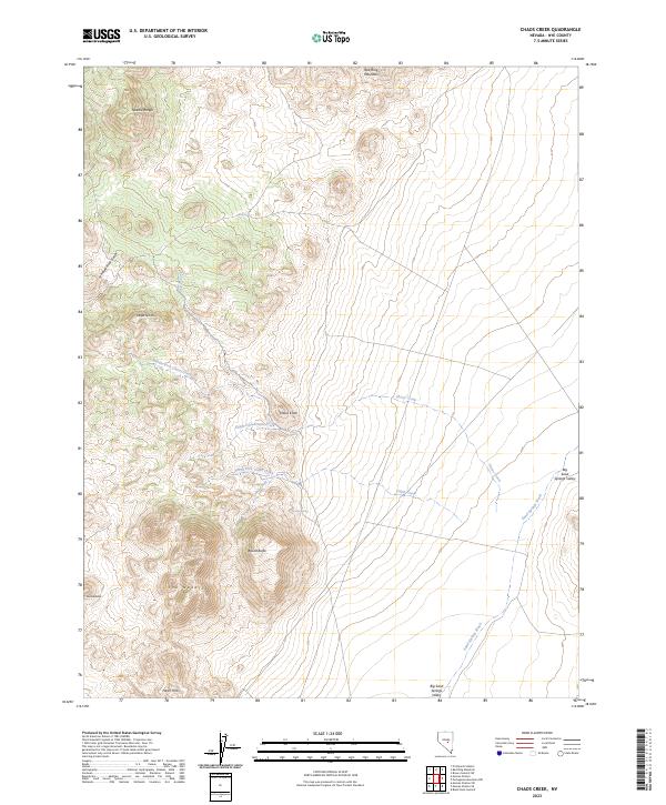 Chaos Creek topographic map thumbnail