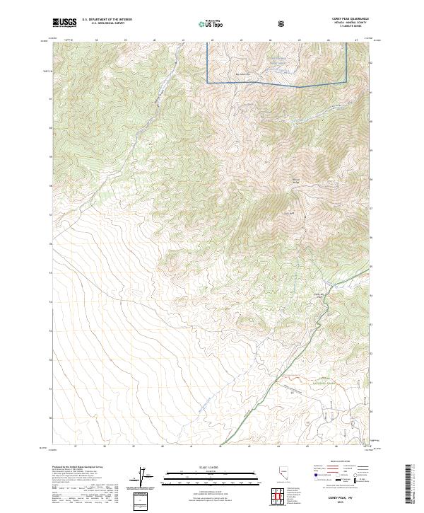Corey Peak topographic map thumbnail