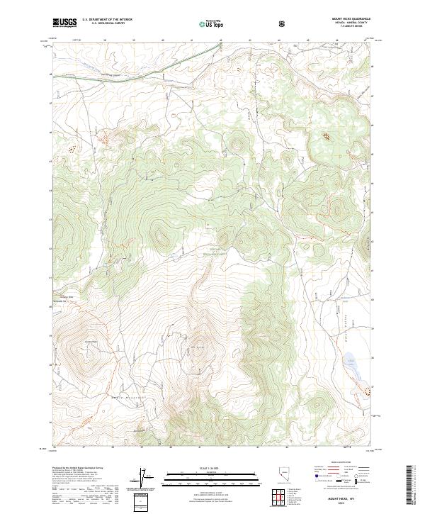 Mount Hicks 2023 topographic map thumbnail