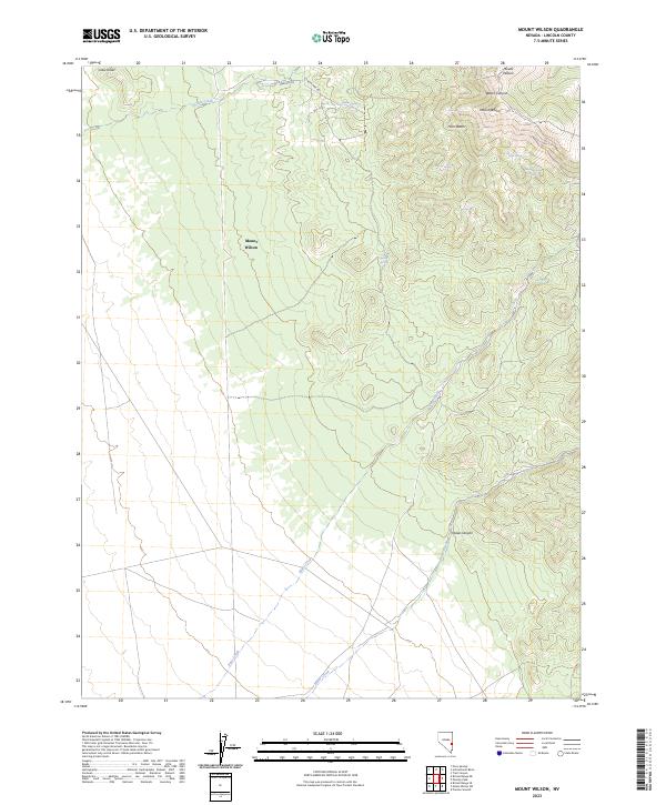 Mount Wilson 2023 topographic map thumbnail