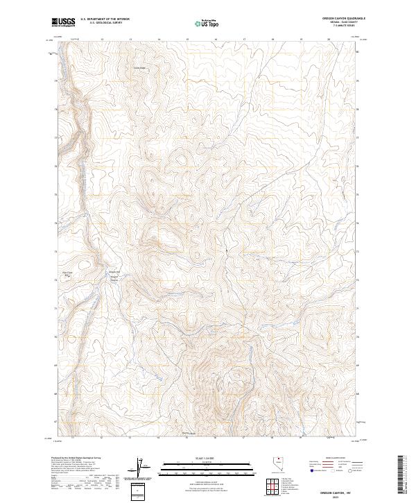 Oregon Canyon 2023 topographic map thumbnail