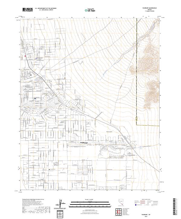 Pahrump 2023 topographic map thumbnail
