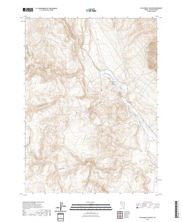 Big Sawmill Canyon topographic map thumbnail