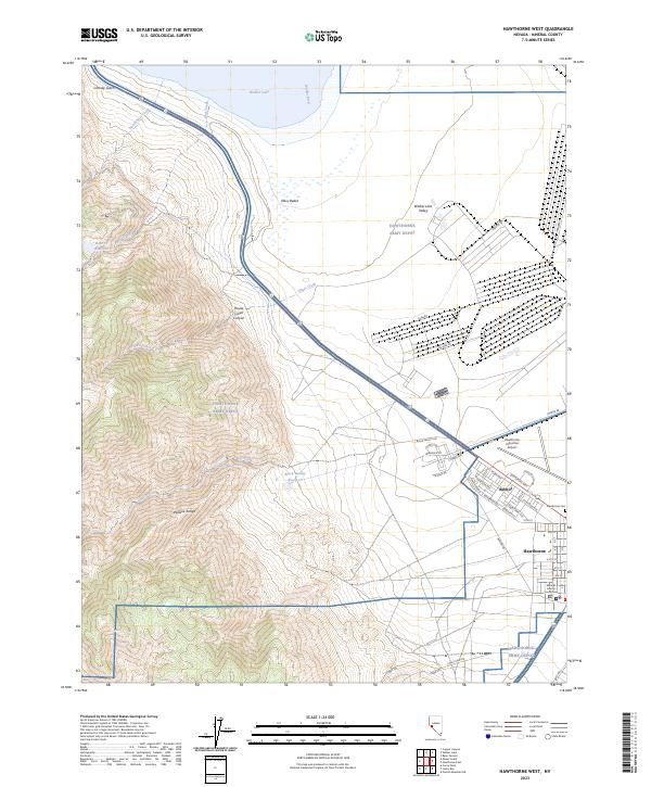 Hawthorne West 2023 topographic map thumbnail